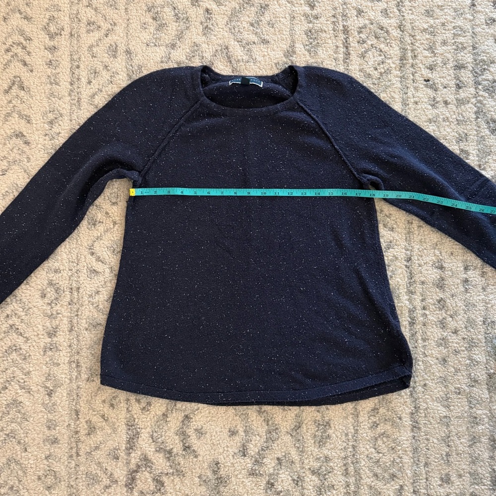 Karen Scott Navy Flecked Crewneck sweater